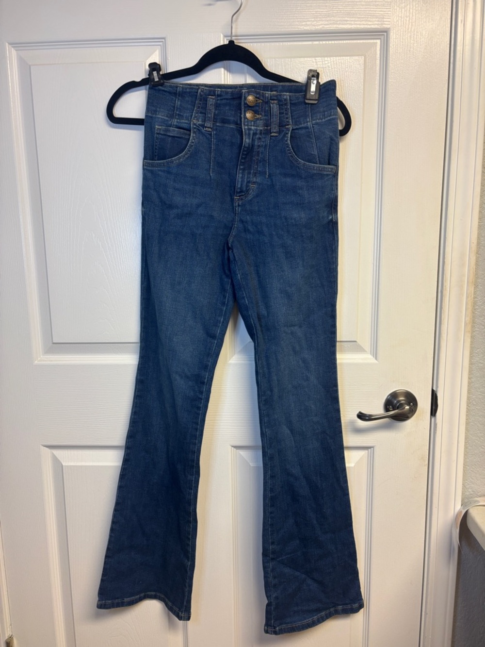 Lee Women's Dark Blue High-Waist Flare Jeans